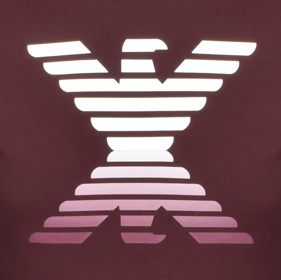 Alternative Image for ProductEmporio Armani Crew Neck T Shirt Burgundy3